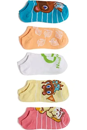 Nintendo Animal Crossing 5 Pack No Show Socks Animal Crossing 5 Pack No Show Socks, , Fits Sock Size 9-11; Fits Shoe Size 4-10.5