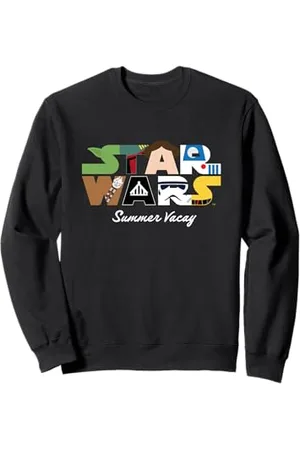 STAR WARS Summer Vacay Epic Characters Group Shot Chest Logo Felpa