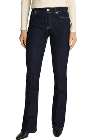 Tommy Hilfiger Donna Jeans Bootcut Elasticizzati, Nero (Rinse), 30W/28L