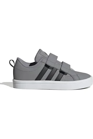 adidas VS Pace 2.0 Hook And Loop Shoes Kids, Scarpe, Grey Three/Core Black/Cloud White, 31 EU
