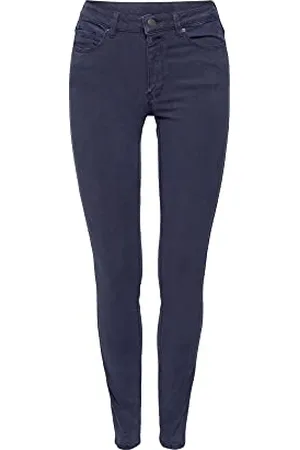 ESPRIT Stretch Trousers Pantaloni Elasticizzati, (Navy 400), 31W / 34L Donna