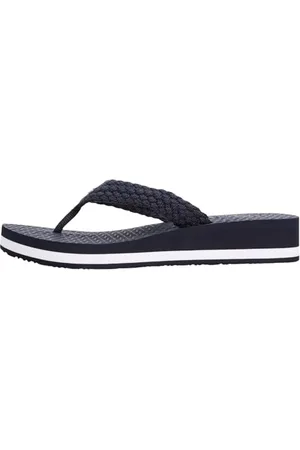 Tommy Hilfiger TH Crochet Mid Beach Sandal Fw0fw08737, Infradito Donna, Blue (Space Blue), 41 EU