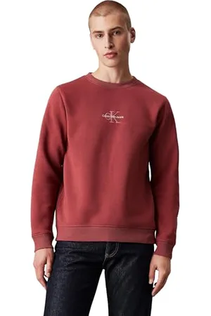 Calvin Klein Jeans Uomo MONOLOGO CREW NECK J30J325630, Purple (Apple Butter), XL
