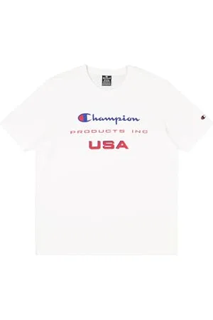 Champion Legacy Retro Sport (220324) -USA Graphic SS Crewneck T-Shirt, (Wht), XL Uomo