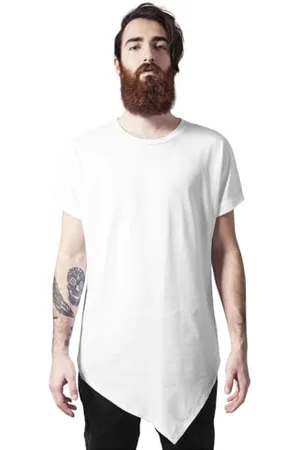 Urban classics Asymetric Long Tee, Maglietta a Maniche Corte Uomo, (White 220), Large