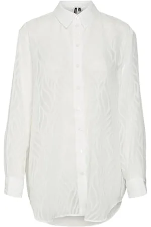 VERO MODA Vmbrandy LS Wvn Ga-Maglietta Oversize Camicia a Maniche Lunghe, , M Donna