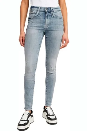 G-Star 3301 Skinny Jeans, Jeans Donna, (Antique Faded Ripped Icecap D05175-d441-g722), 27W / 30L