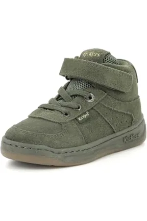 Kickers Kickalien, Scarpe da Ginnastica Unisex-Bambini, Verde (Kaki), 24 EU