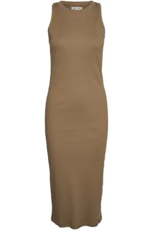VERO MODA Vmlavender SL O-Neck Calf Dress VMA Noos, , L Donna