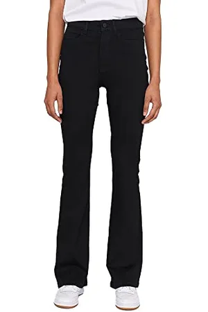 Noisy May NMSALLIE HW Flare Jeans VI023BL Noos, Black, 27/32 Donna