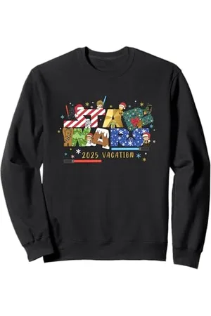 STAR WARS Christmas Group Shot Cute Kanji Big Chest Logo Felpa