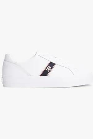 Tommy Hilfiger Vulc Webbing Sneaker Fw0fw08903, Basso Top Donna, White (White), 38 EU
