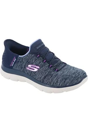 Skechers Hands Free Slip Ins Summits Dazzling Haze, Scarpe da Ginnastica Donna, Blu Mare, 38 EU Larga