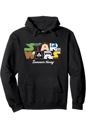 STAR WARS Summer Vacay Epic Characters Group Shot Chest Logo Felpa con Cappuccio