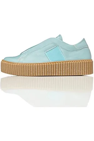FIND Walsh Elastic - Stivaletti Donna, Blu (Light Blue), 38 EU