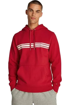 Tommy Hilfiger Uomo Felpa Central Chest Stripe con Cappuccio, Multicolore (Medium ), XL
