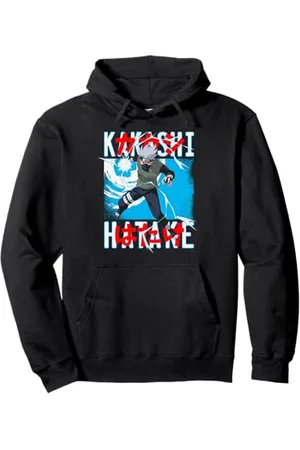 Naruto Shippuden Kakashi Lanciando Lightning Anime Felpa con Cappuccio