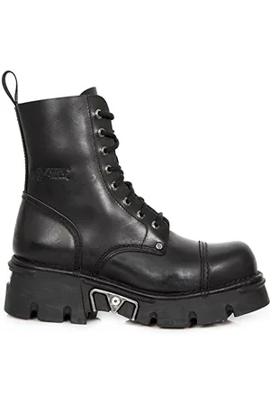 New Rock M.NEWMILI083-S19, Stivali Militari Unisex – Adulto, Nero (Negro 001), 45 EU