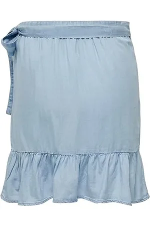ONLY Onlsofia Wrap Knee DNM Skirt Gonna, , X-Small Donna