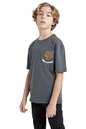 DeFacto T-shirt per ragazzi - T-shirt alla moda e di alta qualità per ragazzi - T-shirt per bambini ragazzi