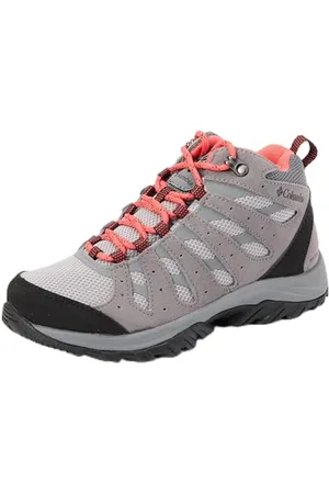Columbia Redmond 3 Mid WP, Scarpe da Trekking Donna, Steam/Red Coral 2024 , 36.5 EU