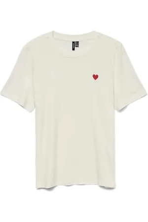 VERO MODA T-Shirt Vmpaulina SS-Maglietta Ga Jrs Noos, , S Donna