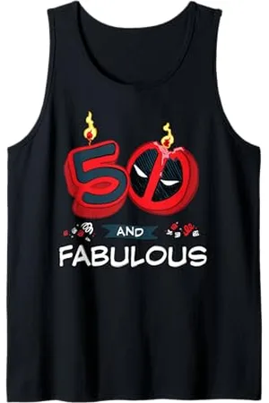Marvel Deadpool 50th Birthday Party "50 and Fabulous" Funny Canotta