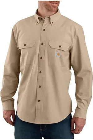 Carhartt Loose Fit Midweight Chambray Long-Sleeve Shirt, Camicia abbottonata Pratica da Lavoro Uomo,