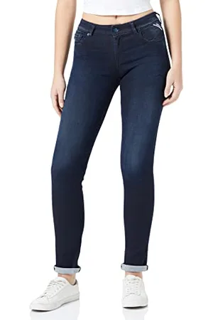 Replay Faaby Forever Blue Jeans, 007 Blu Scuro, 27W x 32L Donna