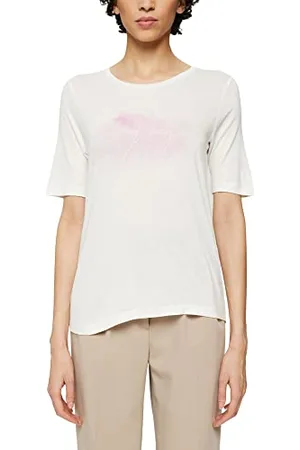 ESPRIT 012EO1K301 T-Shirt, 111/bianco spento 2, S Donna