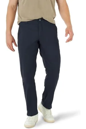 Lee Extreme Motion Flat Front - Pantaloni da Uomo con conicità Rilassata, 40 W x 30 L, , 40W x 30L