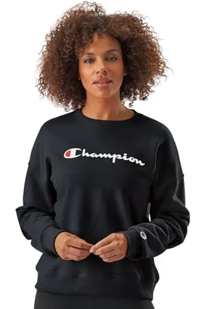 Champion Powerblend Relaxed Crew, Serigrafia Maglia di Tuta, , S Donna