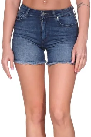 ONLY ONLBLUSH Life Mid SK Raw Shorts Noos Pantaloncini, , L Donna