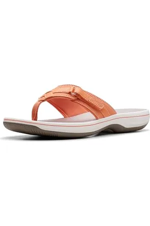 Clarks Infradito Breeze Sea Donna, Mandarino/Pop sintetico, 39 EU