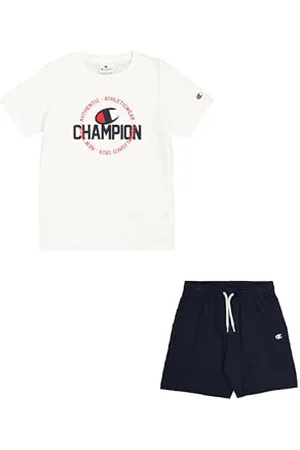 Champion Legacy Boy-Graphic Crewneck Set with Logo, (WW001), 9-10 Anni Bambini e Ragazzi