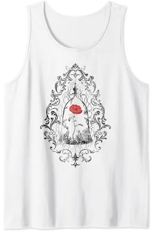 Disney Beauty And The Beast Red Rose Canotta