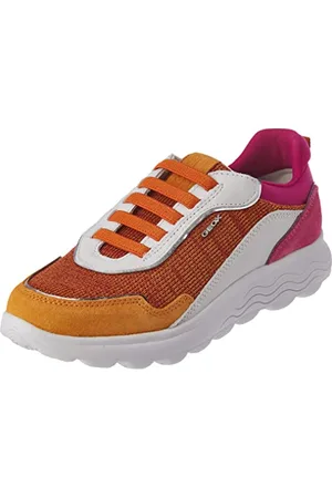 Geox D Spherica D, Sneakers Donna, Arancione/Rosa (Orange/Fuchsia), 37 EU