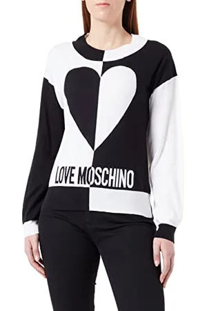 Moschino Maglione a Maniche Lunghe con Scollo Rotondo, , 46 Donna