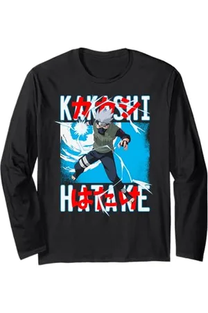 Naruto Shippuden Kakashi Lanciando Lightning Anime Maglia a Manica