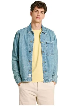 Pepe Jeans Elson Jacket Giacca, (Denim), L Uomo