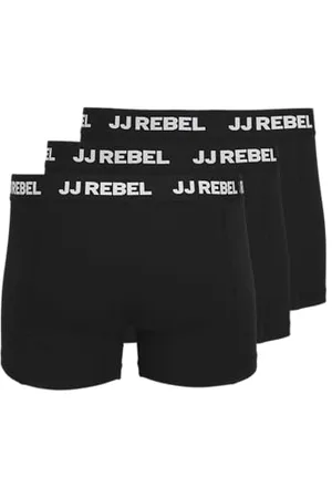 JJ Jrebrebel Logo Trunks 3 Pack Noos Boxer a Pantaloncino, (Black), L (Pacco da 3) Uomo
