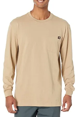 Dickies Big And Tall - Maglia a Maniche Lunghe da Uomo, con Girocollo, qualità Pesante, Sabbia del Deserto, M