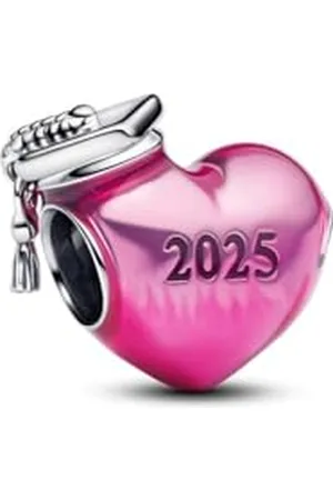 PANDORA Moments 793788C01 - Charm a forma di cuore in argento Sterling 2025, compatibile con braccialetti Moments, 7,5x12x13 mm, Argento sterling, Nessuna pietra preziosa
