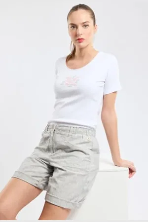 Armor.lux Armor Lux T-Shirt Végétal À Manches Courtes et col Rond en Coton Léger Femme, , M Donna