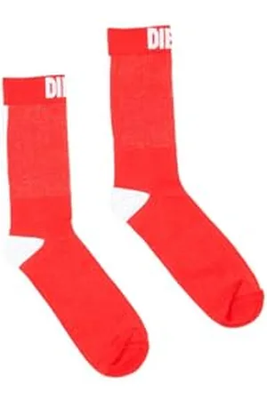 Diesel Skm-ray, Calzini Uomo, Bianco (Bianco rosso), S Tall