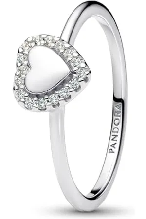 PANDORA Anello da donna in argento 193801C01, 52/16,6, Argento sterling, Zirconia cubica