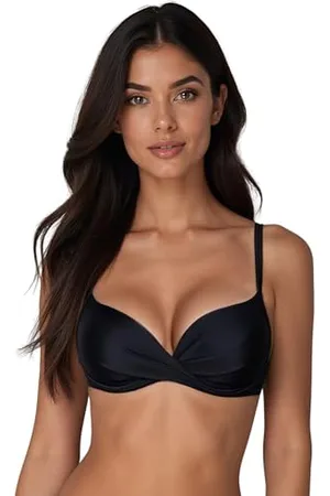 Vivisence 3209 Reggiseno Bikini Liscio Monocolorato Uniforme Coppe Imbottite - Fabbricato in UE, ,2D