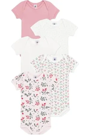 Petit Bateau A0cx3 Noi Body A Maniche Corte, , 6 Mesi (Pacco da 5) Bimba