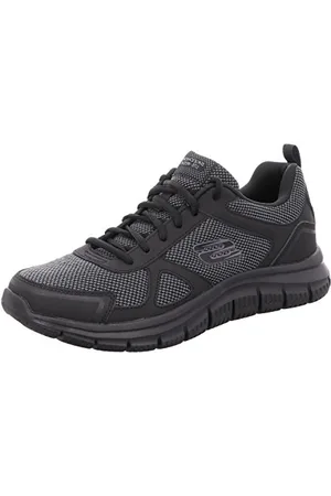 Skechers Track Bucolo, Scarpe running Uomo, Black Leather Mesh Trim, 42 EU