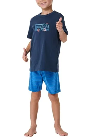 Schiesser Jungen Schlafanzug Kurz-Boys World Set di Pigiama, , 116 Bambini e Ragazzi
